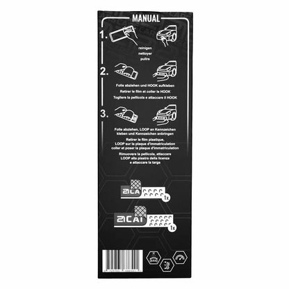 Klett Wechselschild Kennzeichenhalter | Langformat Set – 21CARS®