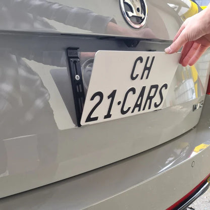 Klick Wechselschild Kennzeichenhalter | Hochformat – 21CARS®