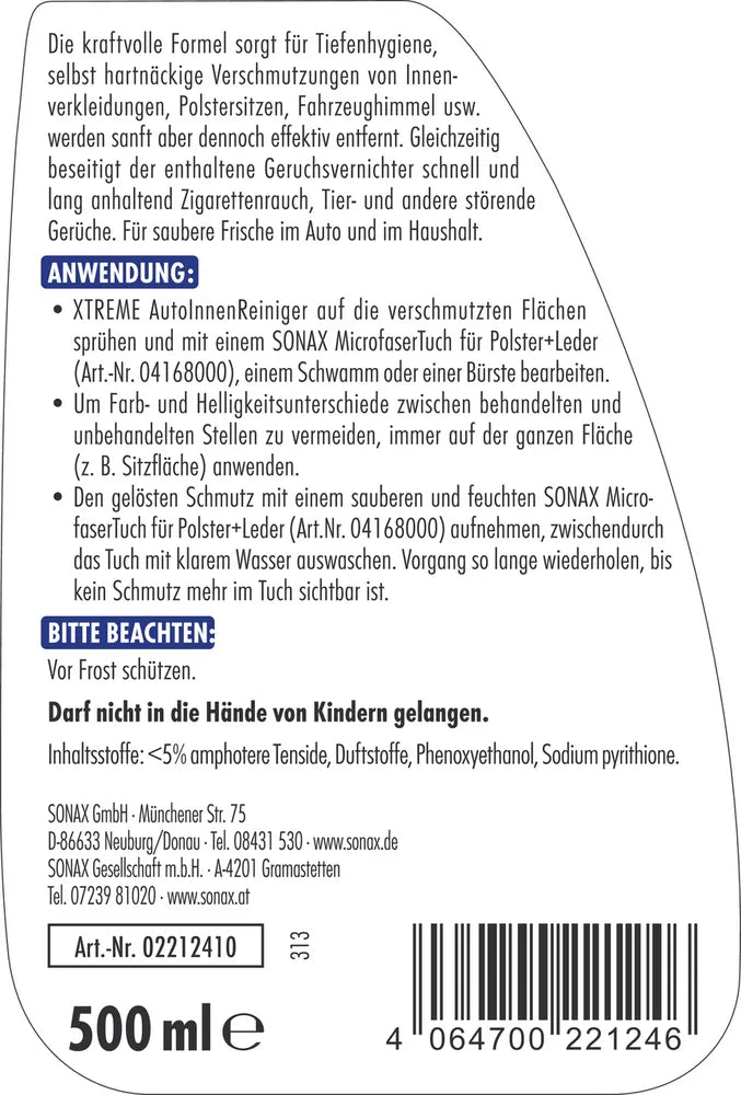 Sonax XTREME Auto Innenreiniger - 500ml