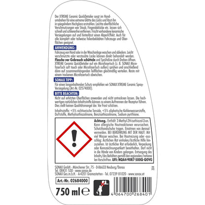 SONAX Xtreme Ceramic Quick Detailer 750 ml