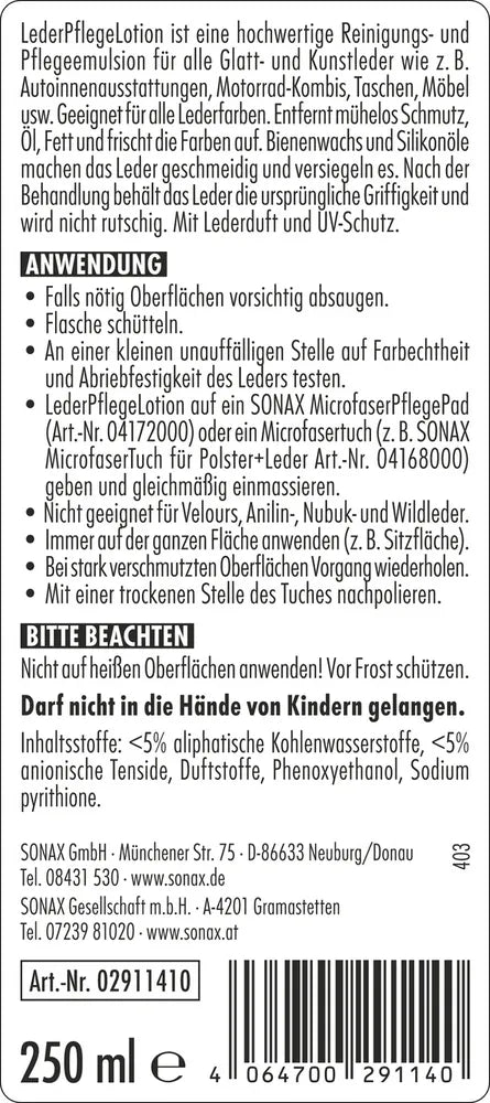 Sonax Lederpflegelotion
