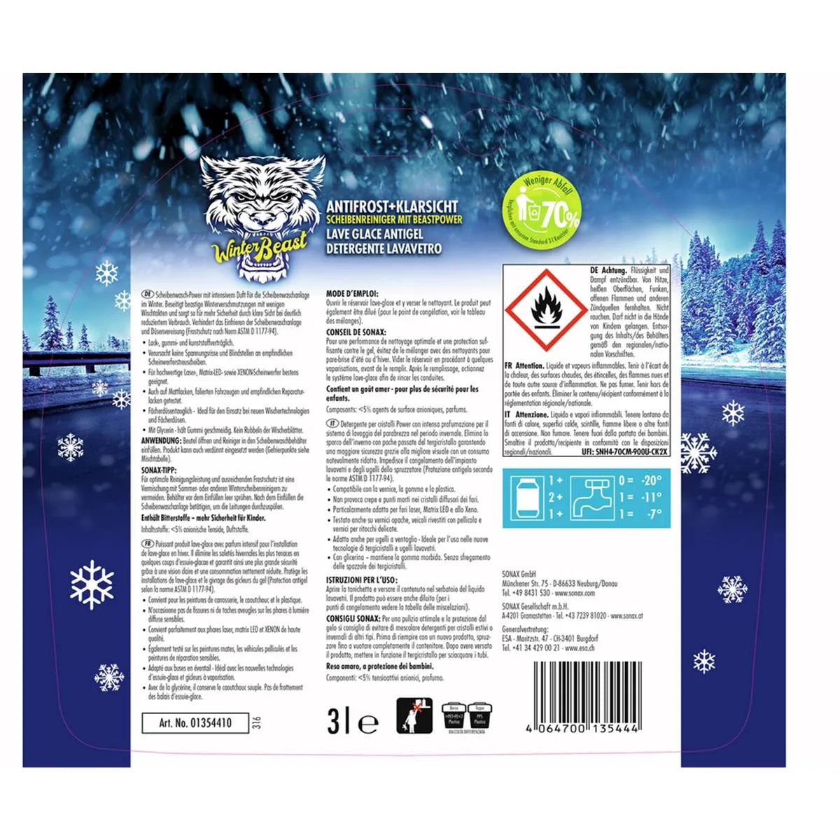Sonax WinterBeast Scheibenreiniger 3L
