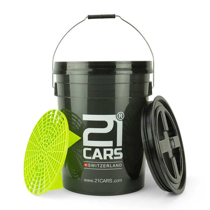 Wascheimer mit Deckel & Schmutzsieb | 16 Liter – 21CARS®