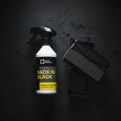 Liquid Elements Back in Black Set – Reifen & Kunststoff + Applikator