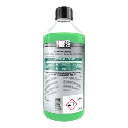 Garage Freaks Autoshampoo 1L pH neutral stark schäumend Auto Shampoo Apfel Duft für Handwäsche