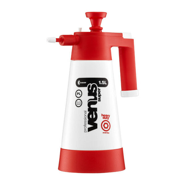 Kwazar Venus HD Acid Line Drucksprüher 1.5L Felgenreinigung
Kwazar Acid Sprayer Anwendung Felgenreiniger Auto
Kwazar Drucksprüher Detail säurebeständige Dichtungen
Kwazar Sprayer Ergebnis gleichmässige Verteilung Reiniger