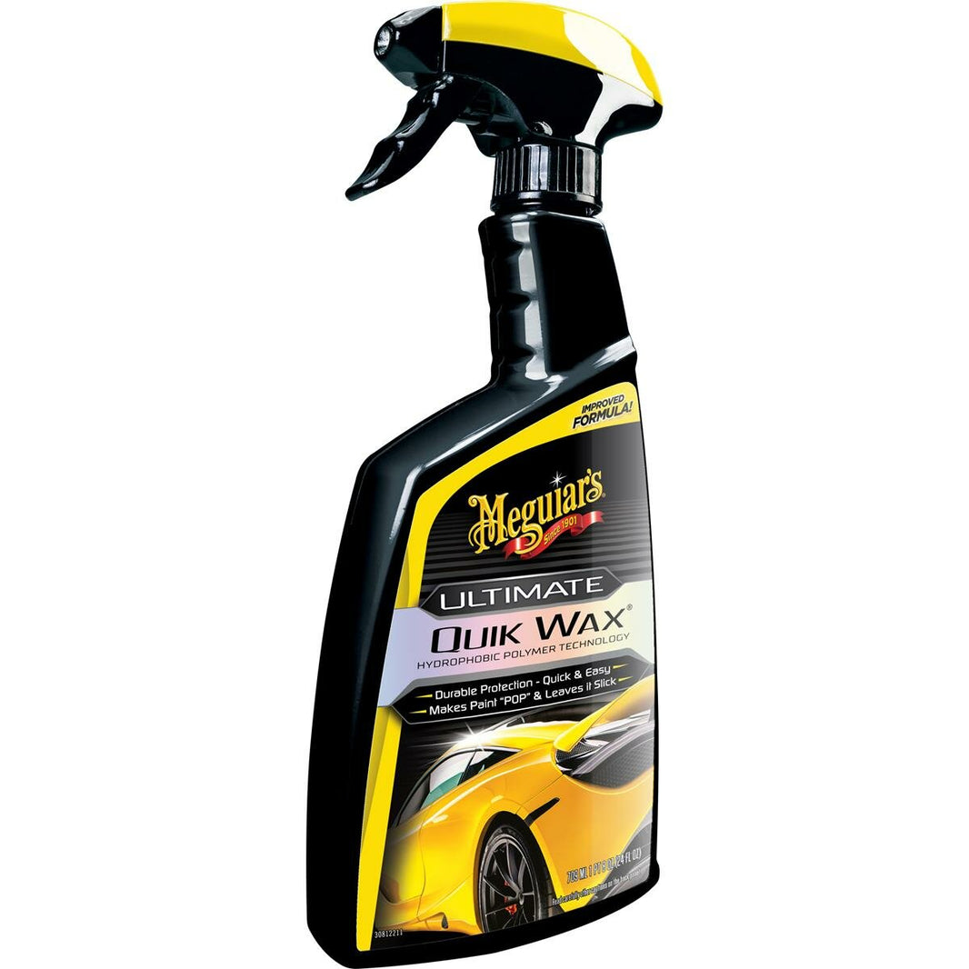 Meguiars Ultimate Quik Wax Anwendung Auto Lack
Sprühwachs Auto Glanz Schutz Ergebnis
Auto Lack Pflege Wachs Spray Wasser perlt ab
Fahrzeugpflege Sprühwachs Anwendung Detail Ergebnis