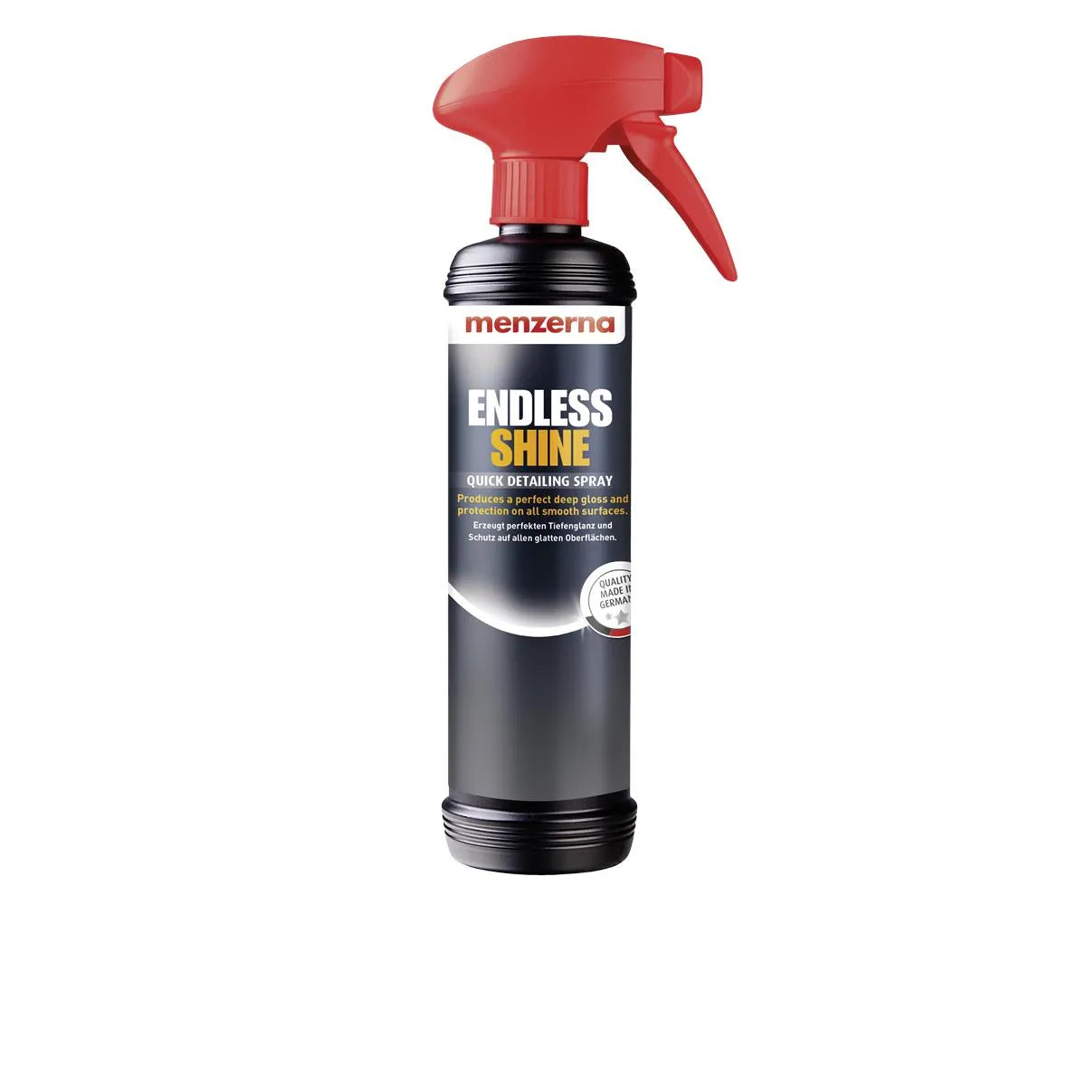 Menzerna Endless Shine Anwendung Auto Lack Detailer
Quick Detailer Auto Glanz Ergebnis sauber
Auto Lack Pflege Detail Spray Wasser perlt ab
Menzerna Detailer Anwendung Fahrzeug Pflege Ergebnis