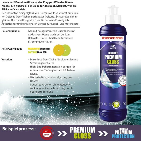 Menzerna Gelcoat Premium Gloss Anwendung Hochglanz
Hochglanz Politur Ergebnis Auto Lack Spiegelglanz
Feinpolitur Gelcoat Oberfläche Glanz Ergebnis
Menzerna Finish Politur Anwendung Detail Ergebnis