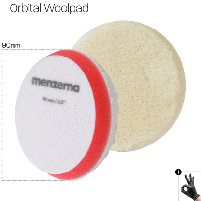 Menzerna Orbital Wool Pad 90mm Anwendung Auto Detailarbeit