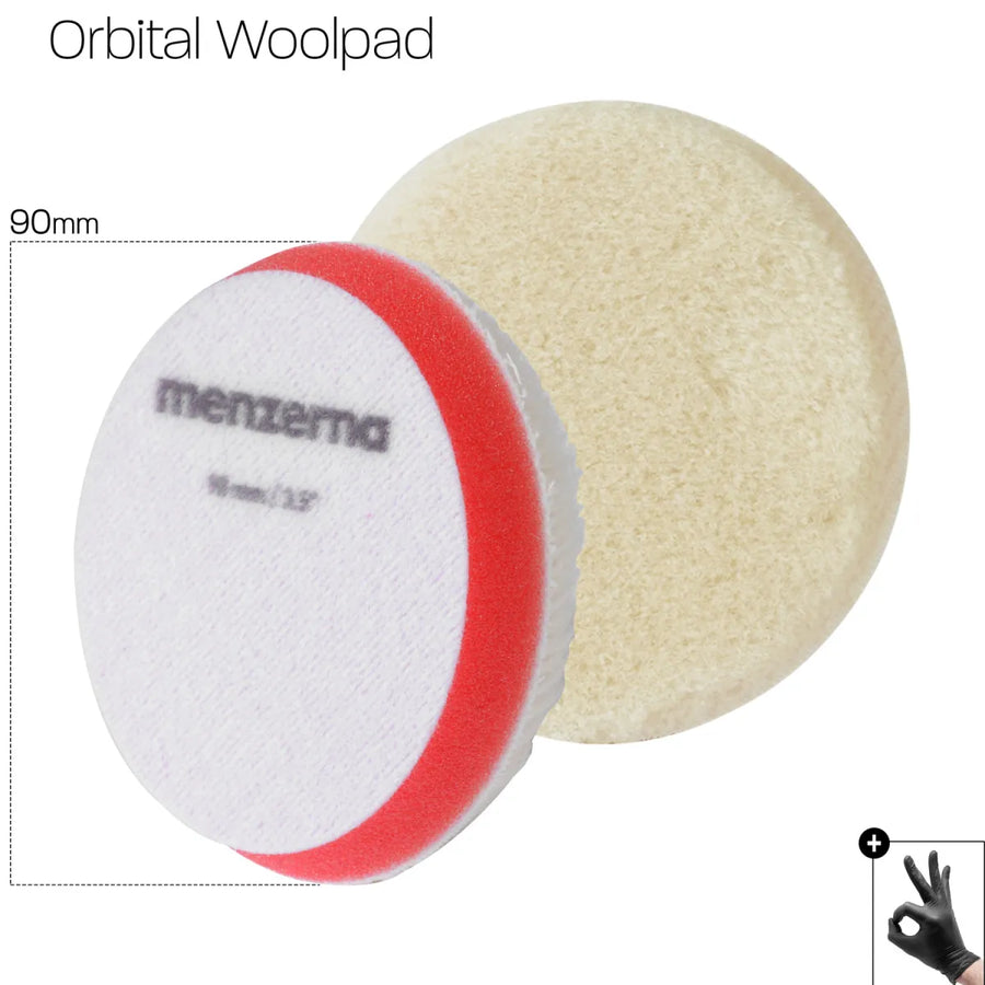 Menzerna Orbital Wool Pad 90mm Anwendung Auto Detailarbeit