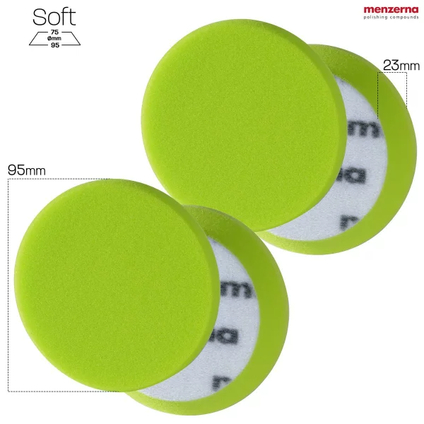 Menzerna Soft Cut Pad 95mm grün 2 Stück Anwendung Finish