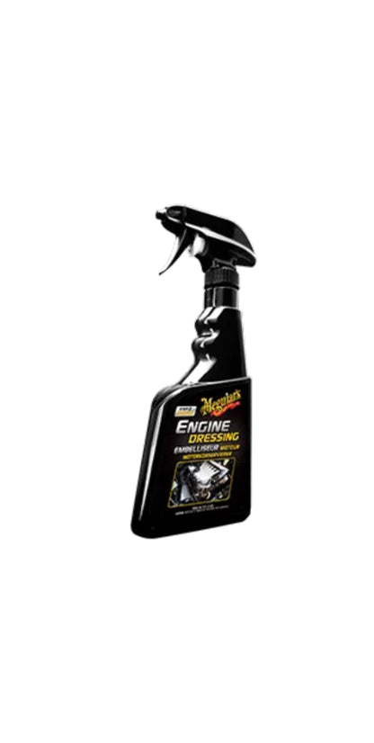 Motorpflege Engine Dressing Anwendung Motorraum Auto
Meguiars Engine Dressing Kunststoff Schutz Motorraum
Motorraum Pflege Ergebnis sauber glänzend
Engine Dressing Anwendung Detail Fahrzeug Motorpflege