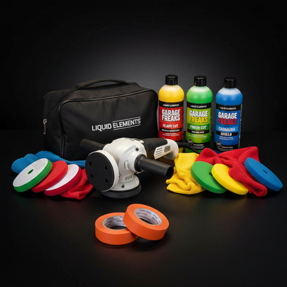Polier Set Auto Komplett T2000 Anwendung Lackaufbereitung
Exzenter Poliermaschine Set Auto Polieren Ergebnis glänzend
Auto Polierset Pads Polituren Anwendung Detail Ergebnis
Lackaufbereitung Auto Kratzer entfernen Hochglanz Ergebnis