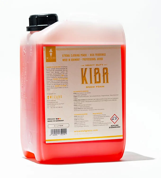 Wizard of Gloss KIBA Snow Foam 3000 ml Aktivschaum für Auto Vorwäsche mit dichter Schaumbildung