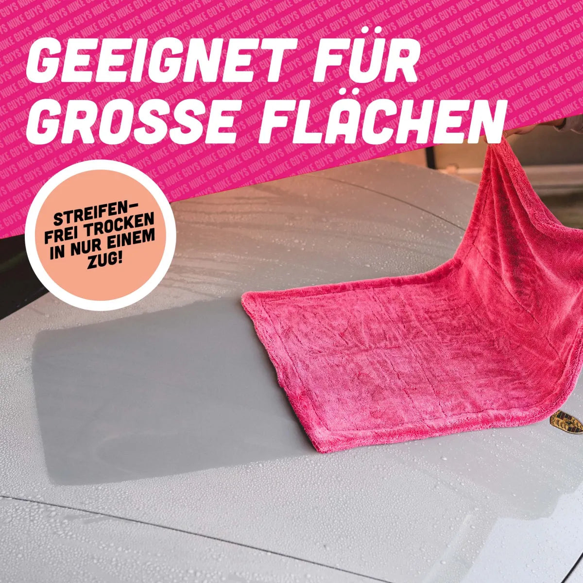auto trockentuch pink weich lackpflege ohne kratzer
