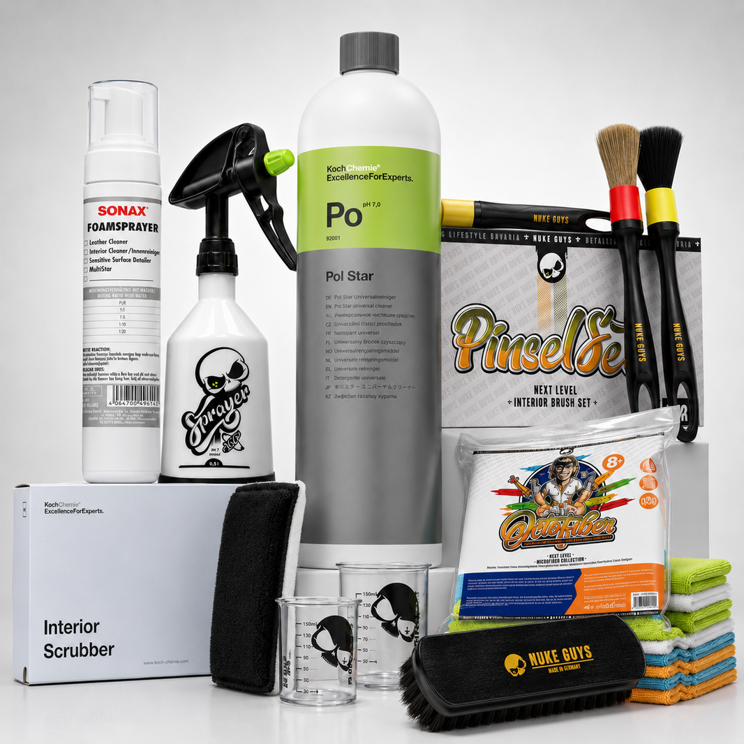 Innenraum Profi-Set 8-teilig – Koch Chemie Pol Star, Pinsel, Scrubber, Tuch & mehr