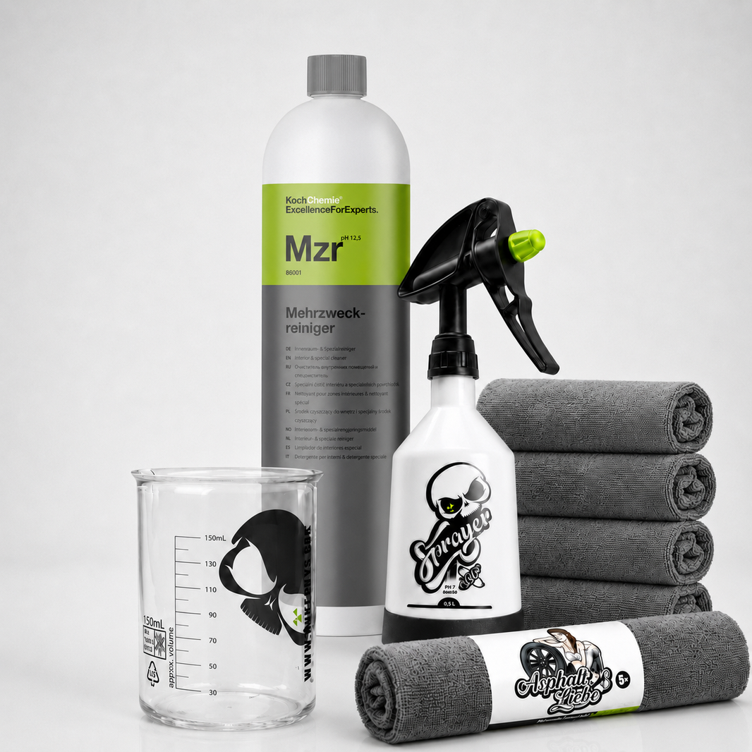 Koch Chemie Mzr Intensivreiniger Set 4-teilig – Mehrzweckreiniger 1L + Sprühflasche + Messbecher + Tücher