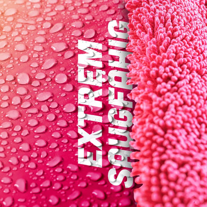mikrofaser trockentuch auto pink detailing 1400 gsm