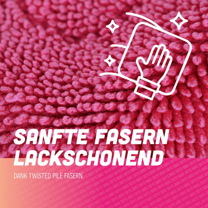 mikrofaser trockentuch pink auto finish trocknung