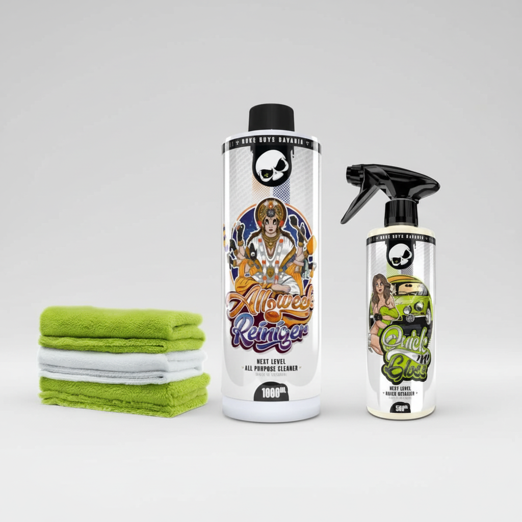 Nuke Guys Quick Detailing Set – Allzweckreiniger, QuicknGloss & Mikrofaser Waschmittel